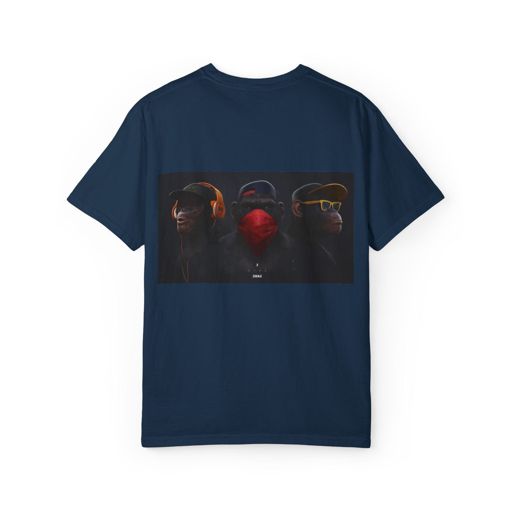 Triple Monkey Portrait T-Shirt — Stylish Primate Graphic Tee