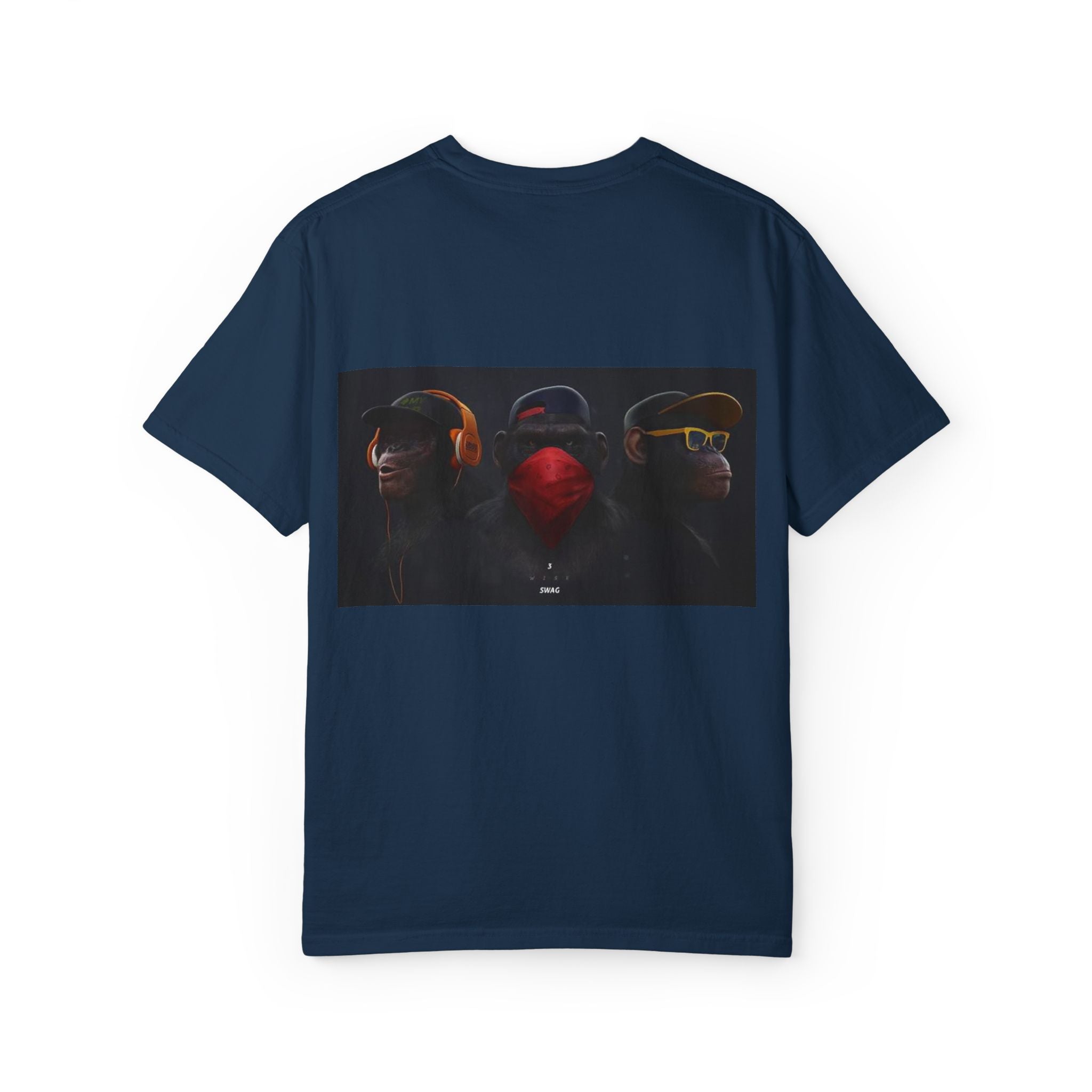 Triple Monkey Portrait T-Shirt — Stylish Primate Graphic Tee