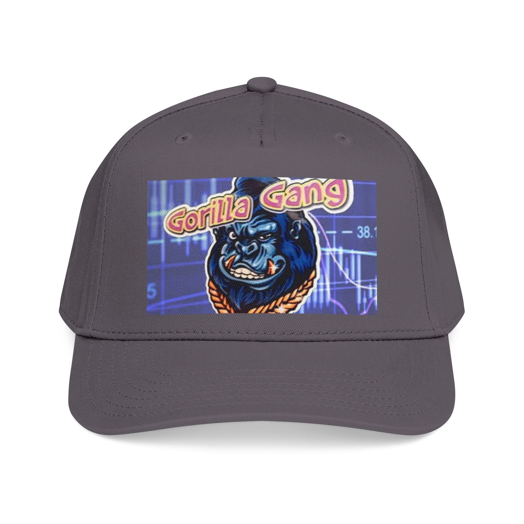 Gorilla Gang Trucker Cap — Retro Stock Market Ape Graphic Baseball Hat