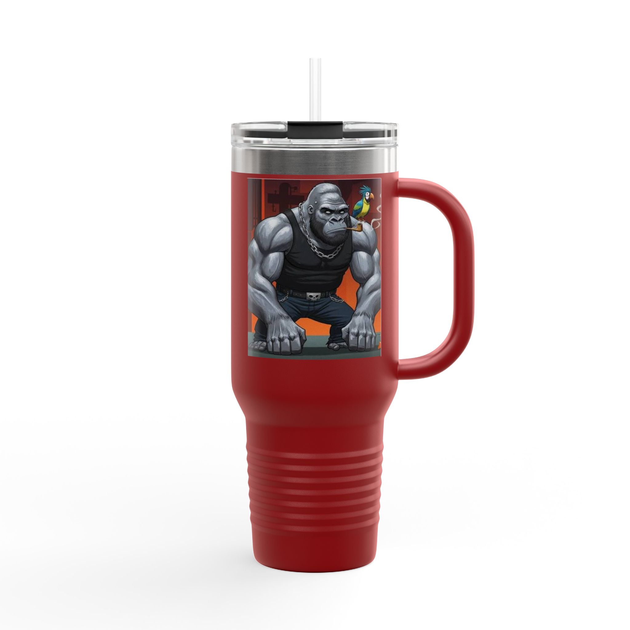 40oz Insulated Travel Mug — Tough Gorilla Graphic Thermal Tumbler