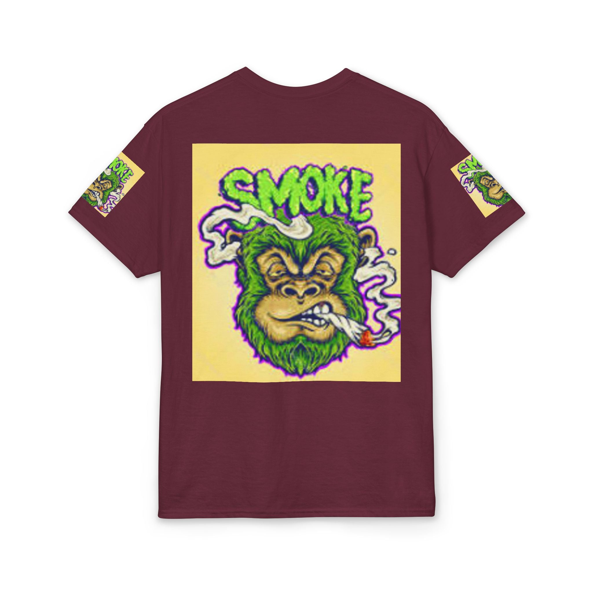 Cannabis Monkey T-Shirt — Retro Smoky Gorilla Graphic Tee