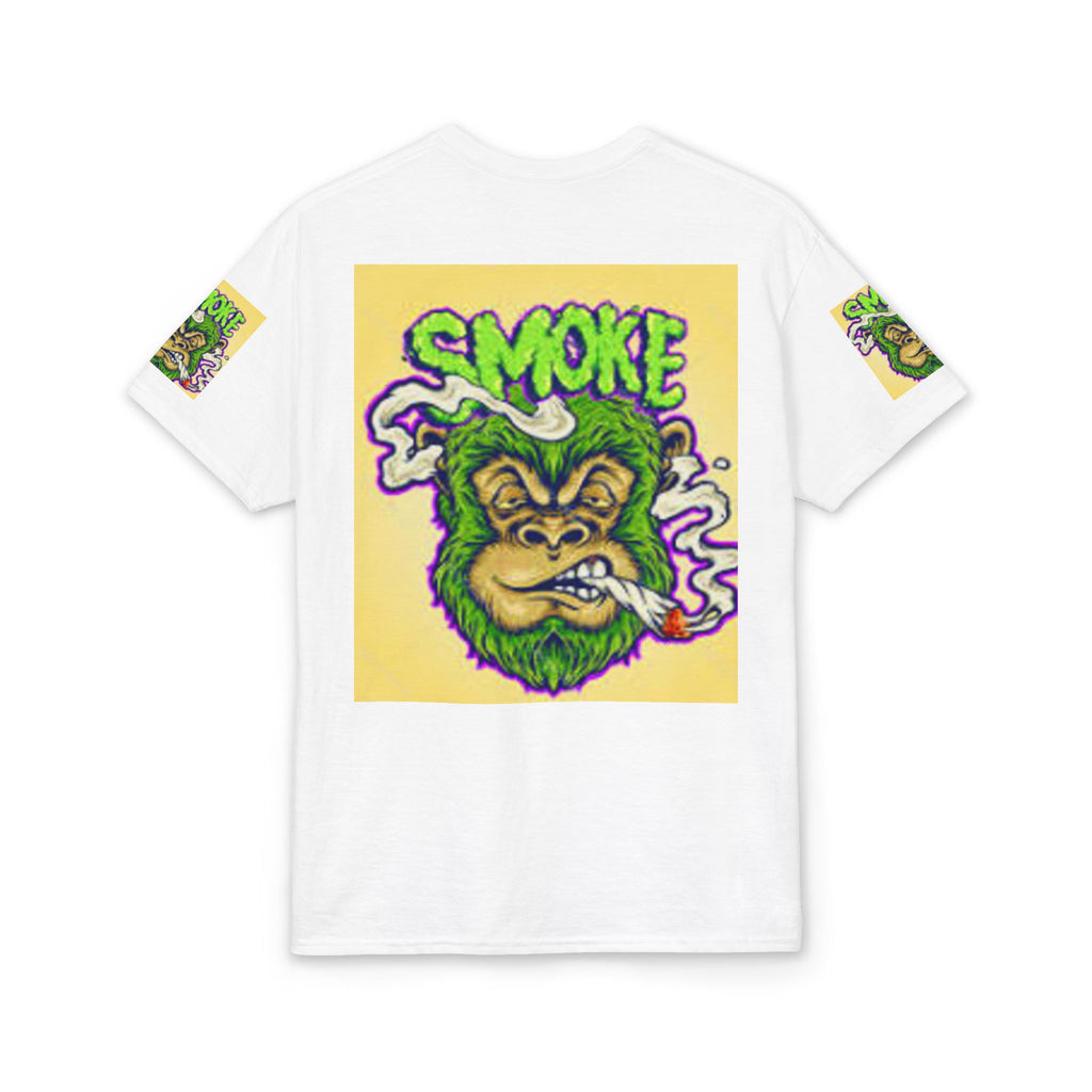 Cannabis Monkey T-Shirt — Retro Smoky Gorilla Graphic Tee