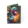 Graffiti Monkey Greeting Cards — Colorful Urban Art Note Cards (Set of 1/10/30/50)