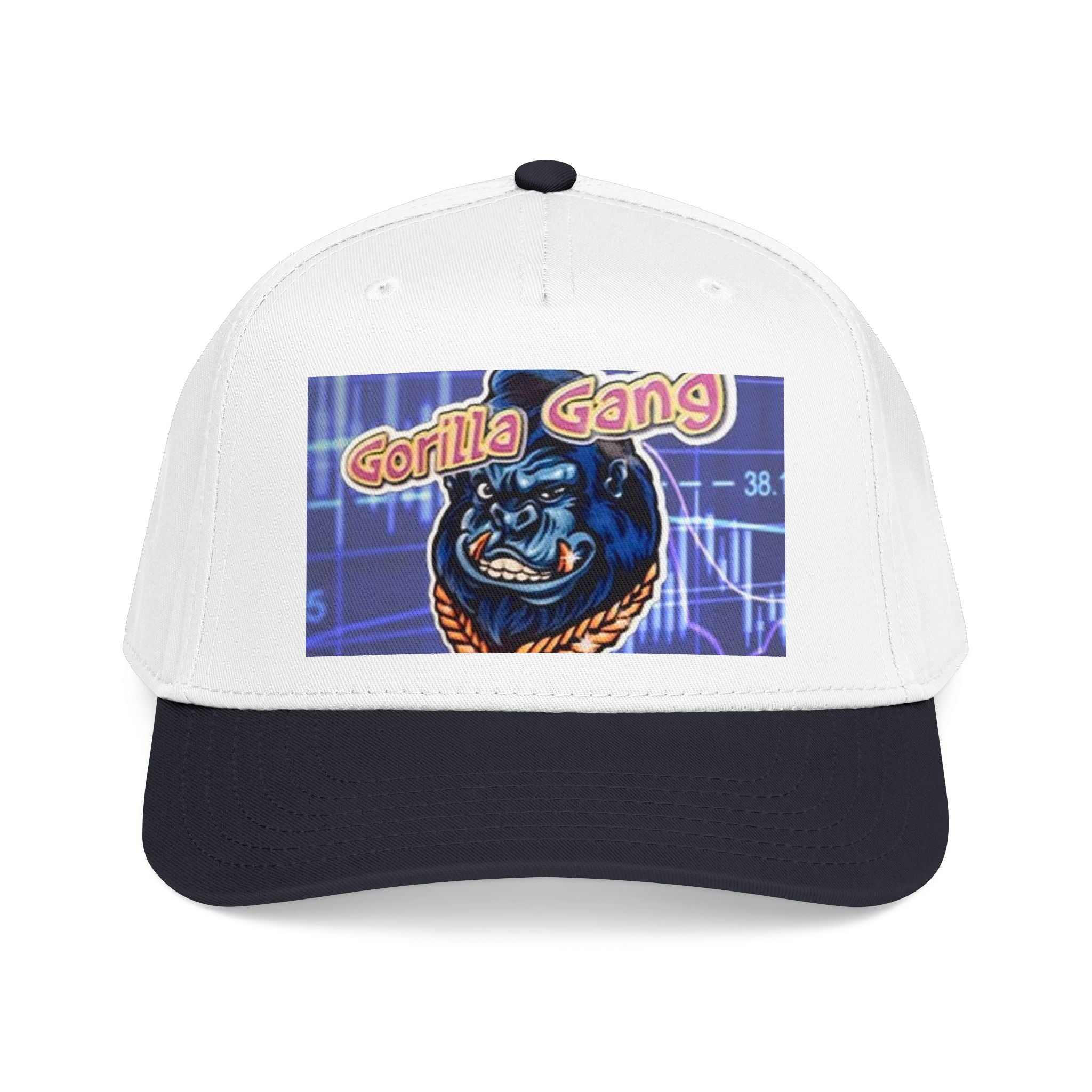 Gorilla Gang Trucker Cap — Retro Stock Market Ape Graphic Baseball Hat