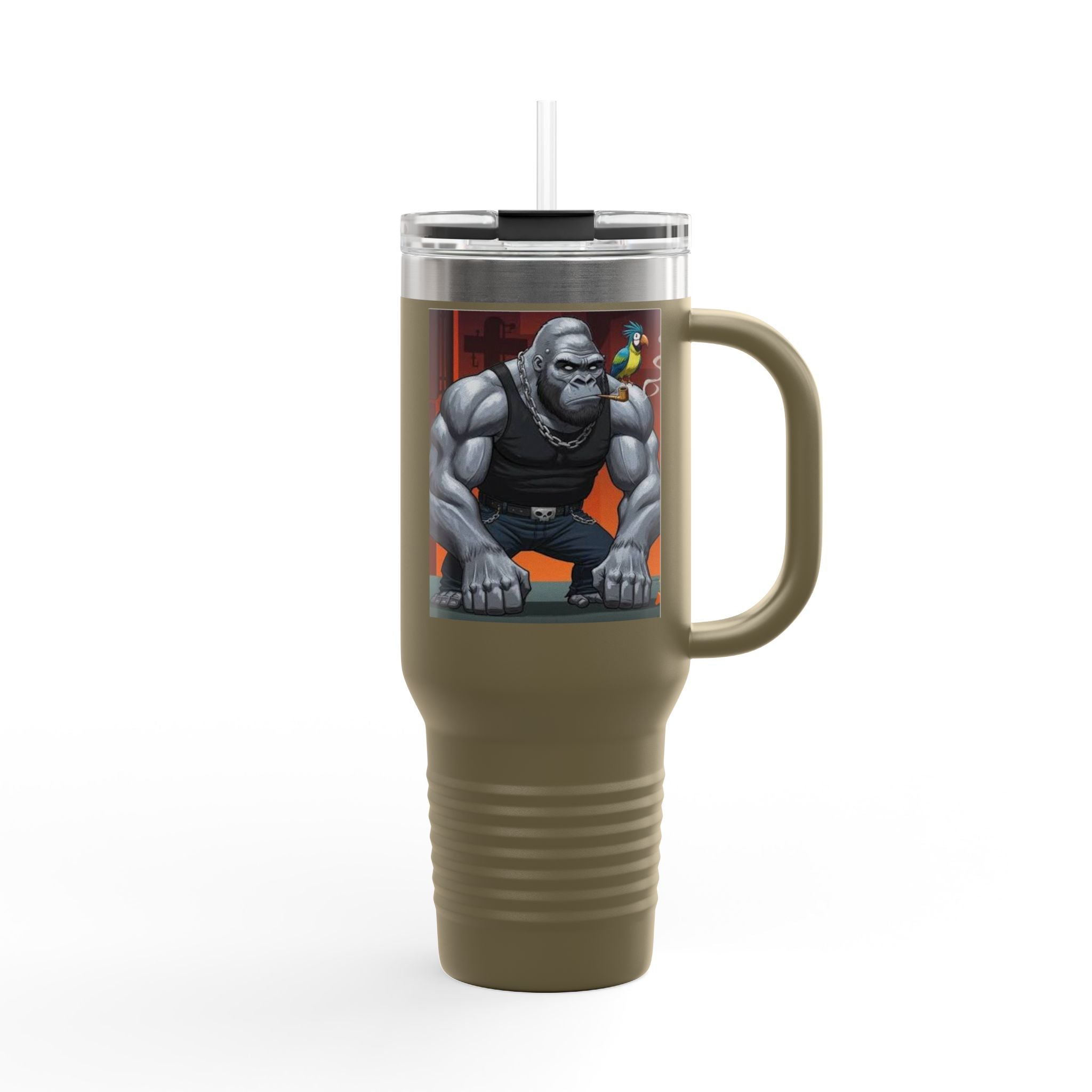 40oz Insulated Travel Mug — Tough Gorilla Graphic Thermal Tumbler