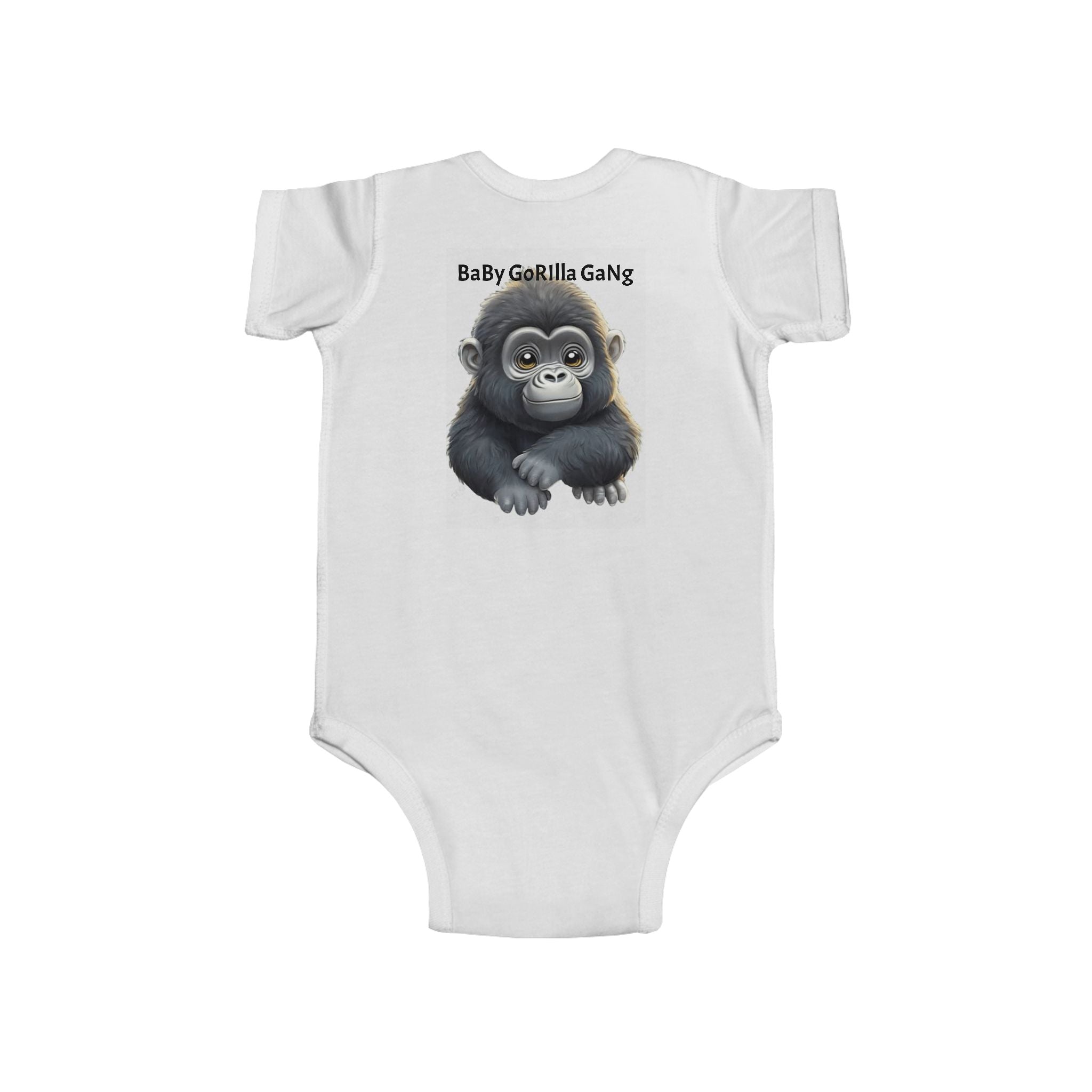 Baby Bodysuit — Cute Cartoon Gorilla Infant Onesie