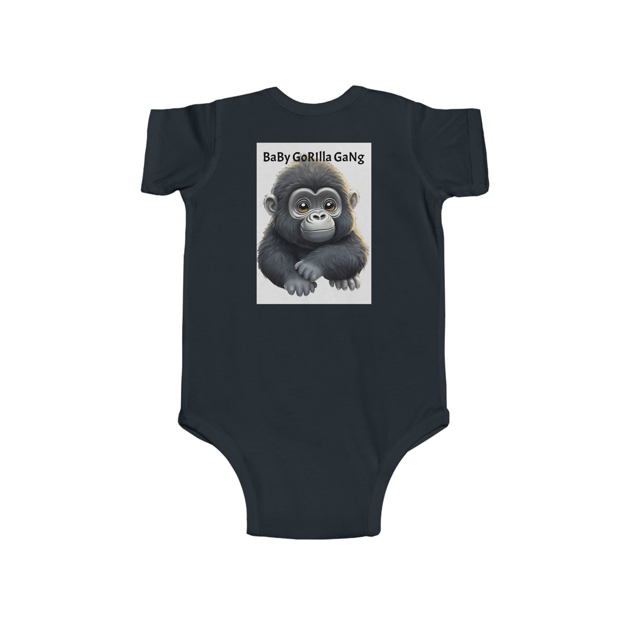 Baby Bodysuit — Cute Cartoon Gorilla Infant Onesie