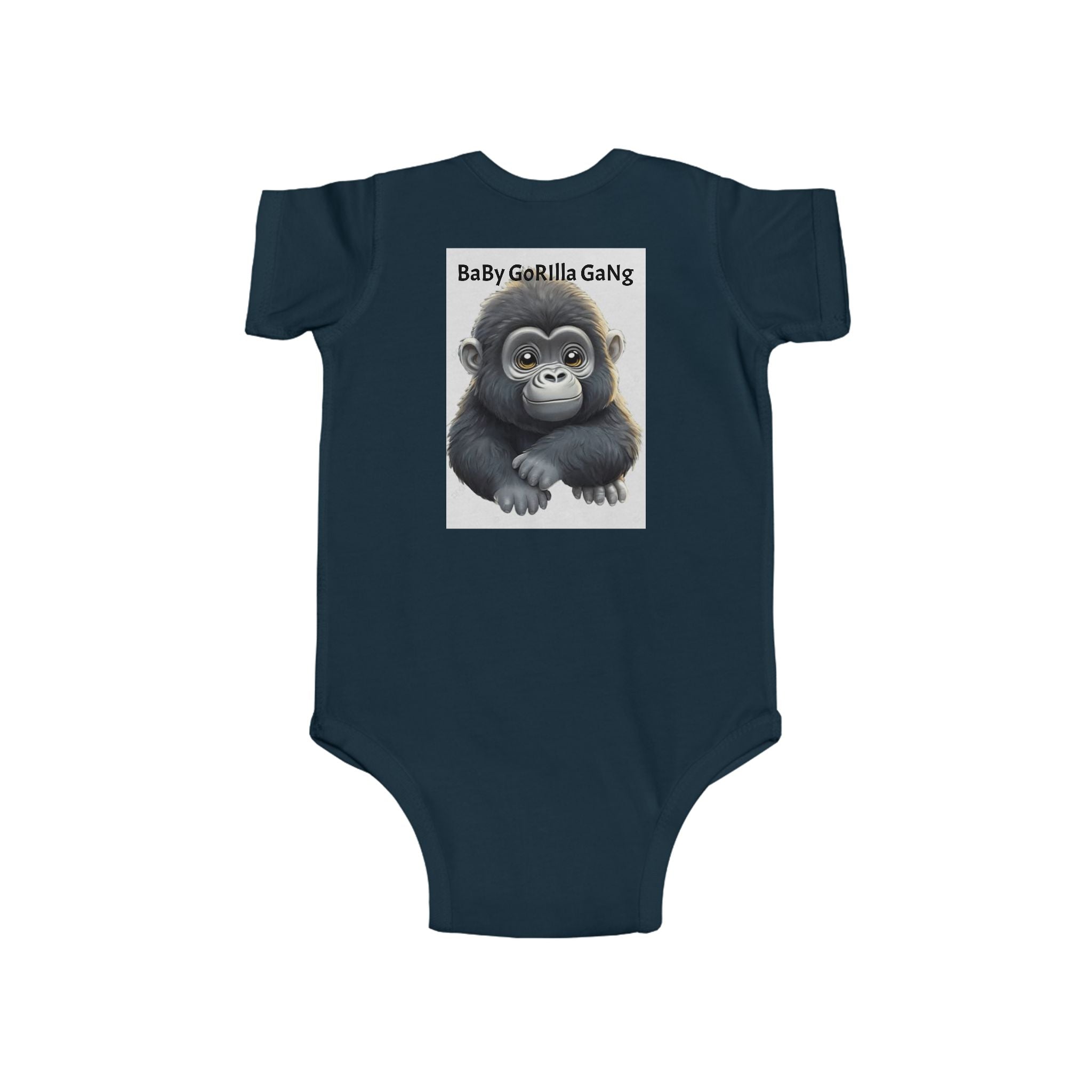 Baby Bodysuit — Cute Cartoon Gorilla Infant Onesie