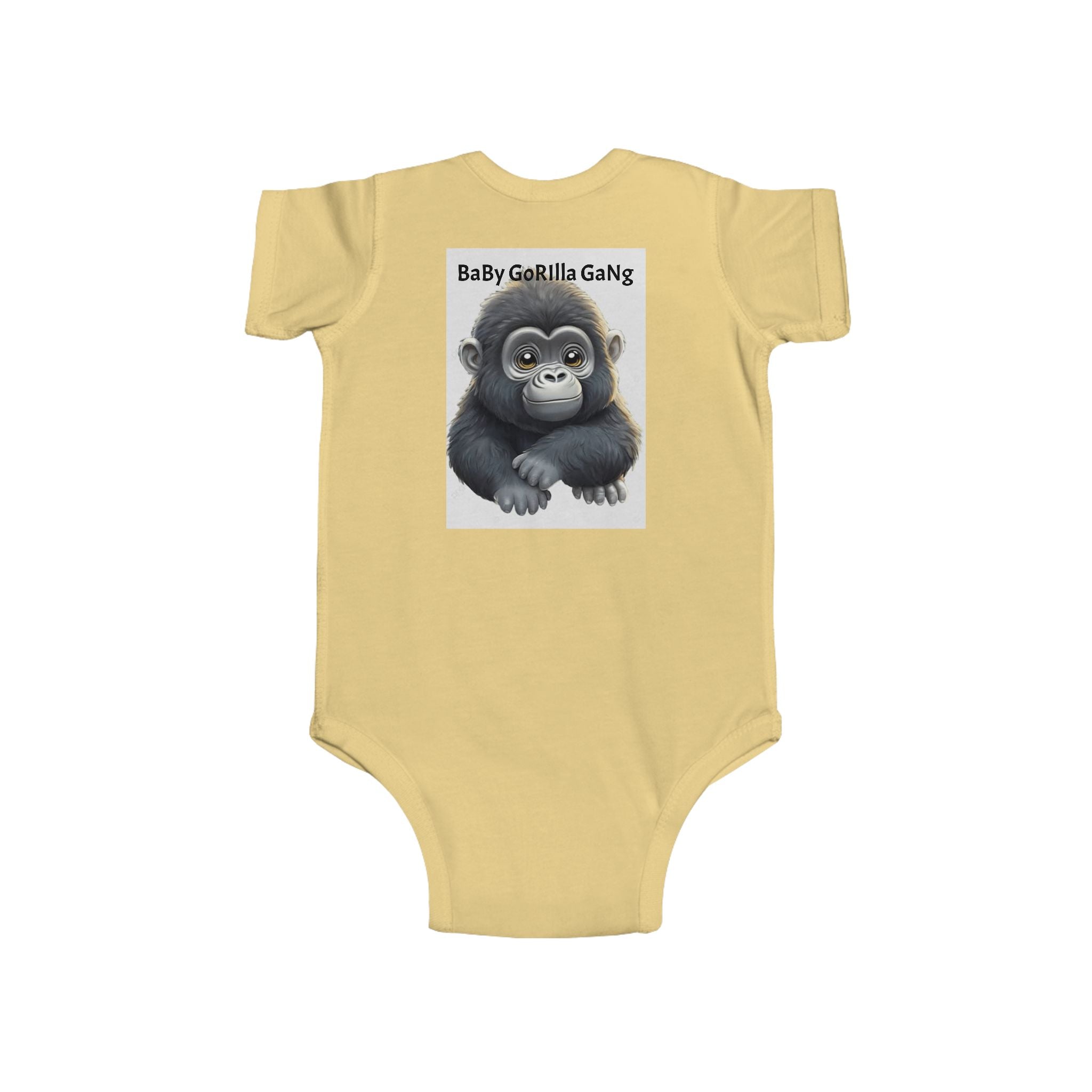 Baby Bodysuit — Cute Cartoon Gorilla Infant Onesie