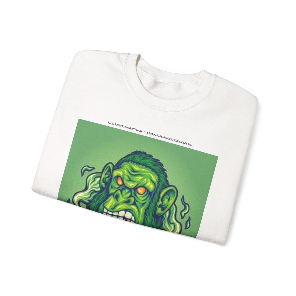 Gorilla Smoke Crewneck Sweatshirt — Green Monster Graphic