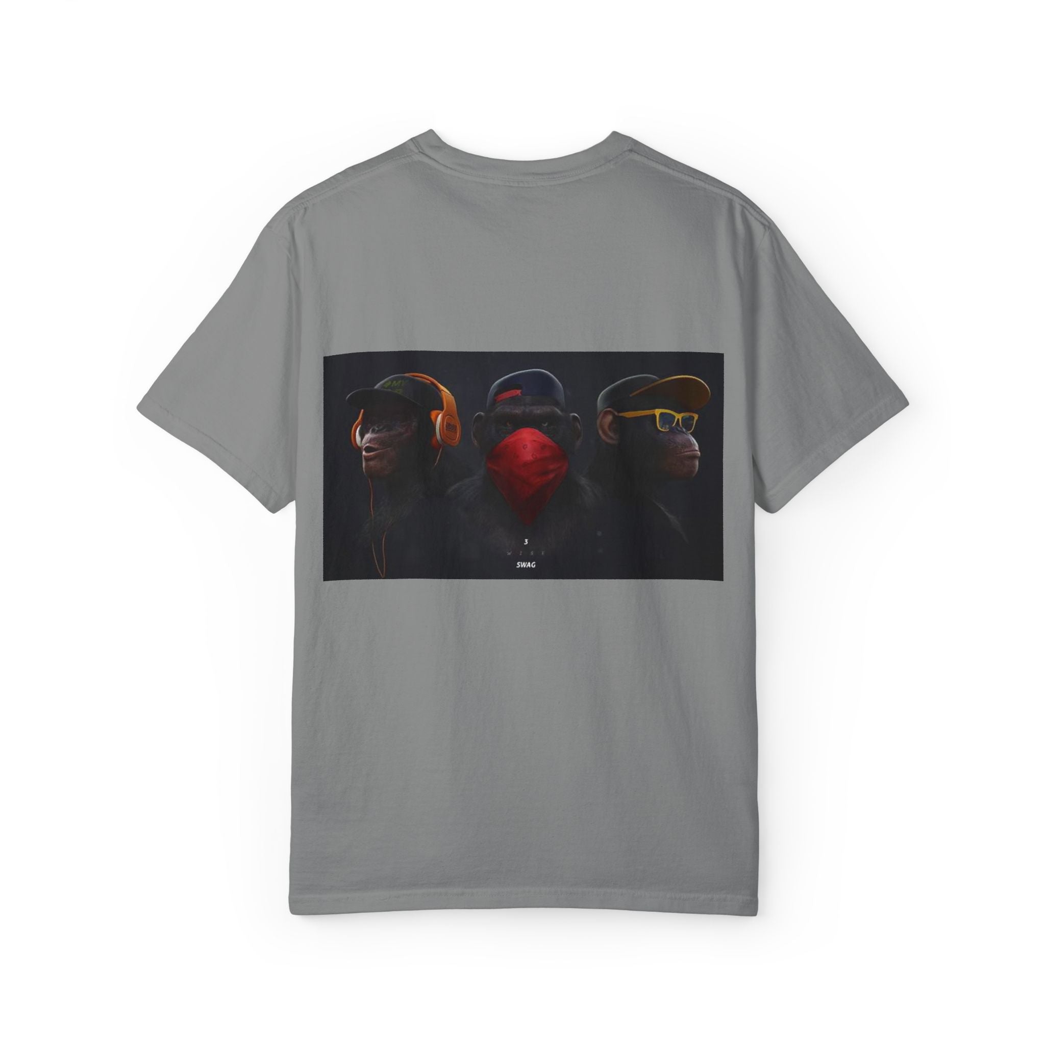 Triple Monkey Portrait T-Shirt — Stylish Primate Graphic Tee