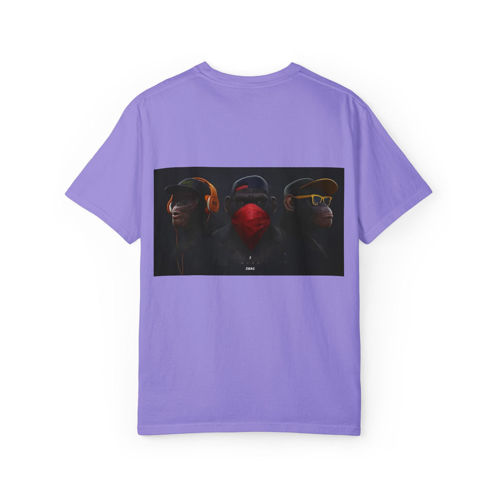 Triple Monkey Portrait T-Shirt — Stylish Primate Graphic Tee