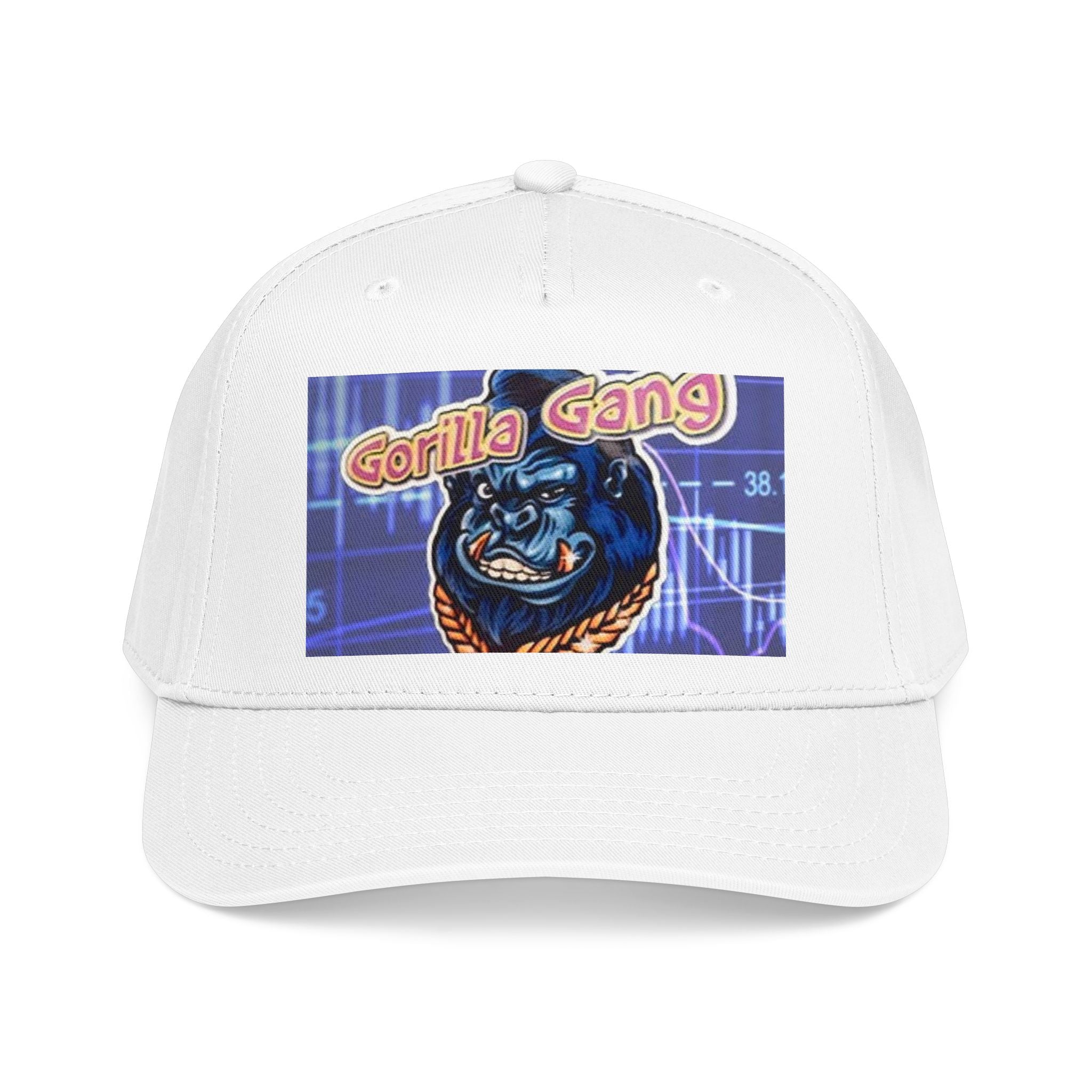 Gorilla Gang Trucker Cap — Retro Stock Market Ape Graphic Baseball Hat