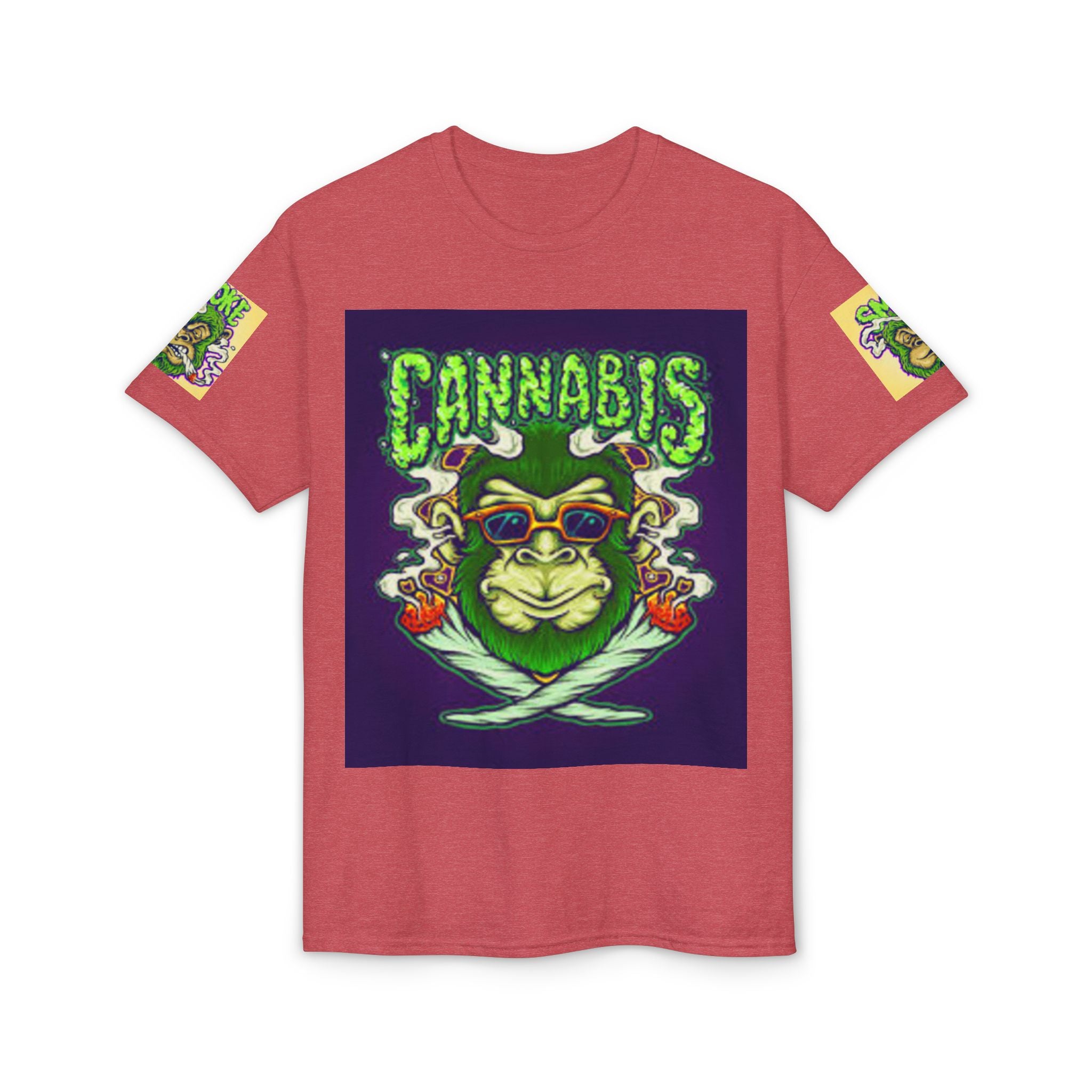 Cannabis Monkey T-Shirt — Retro Smoky Gorilla Graphic Tee