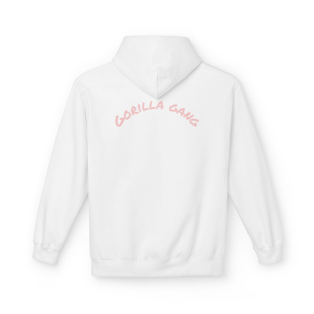 Cute Pink Gorilla Hoodie — "Gorilla Gang" Graphic Pullover