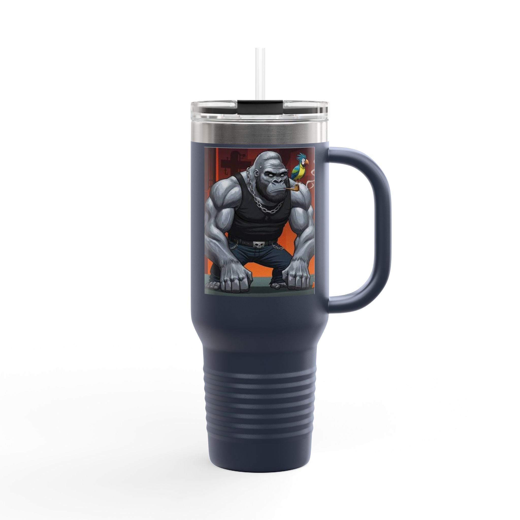 40oz Insulated Travel Mug — Tough Gorilla Graphic Thermal Tumbler