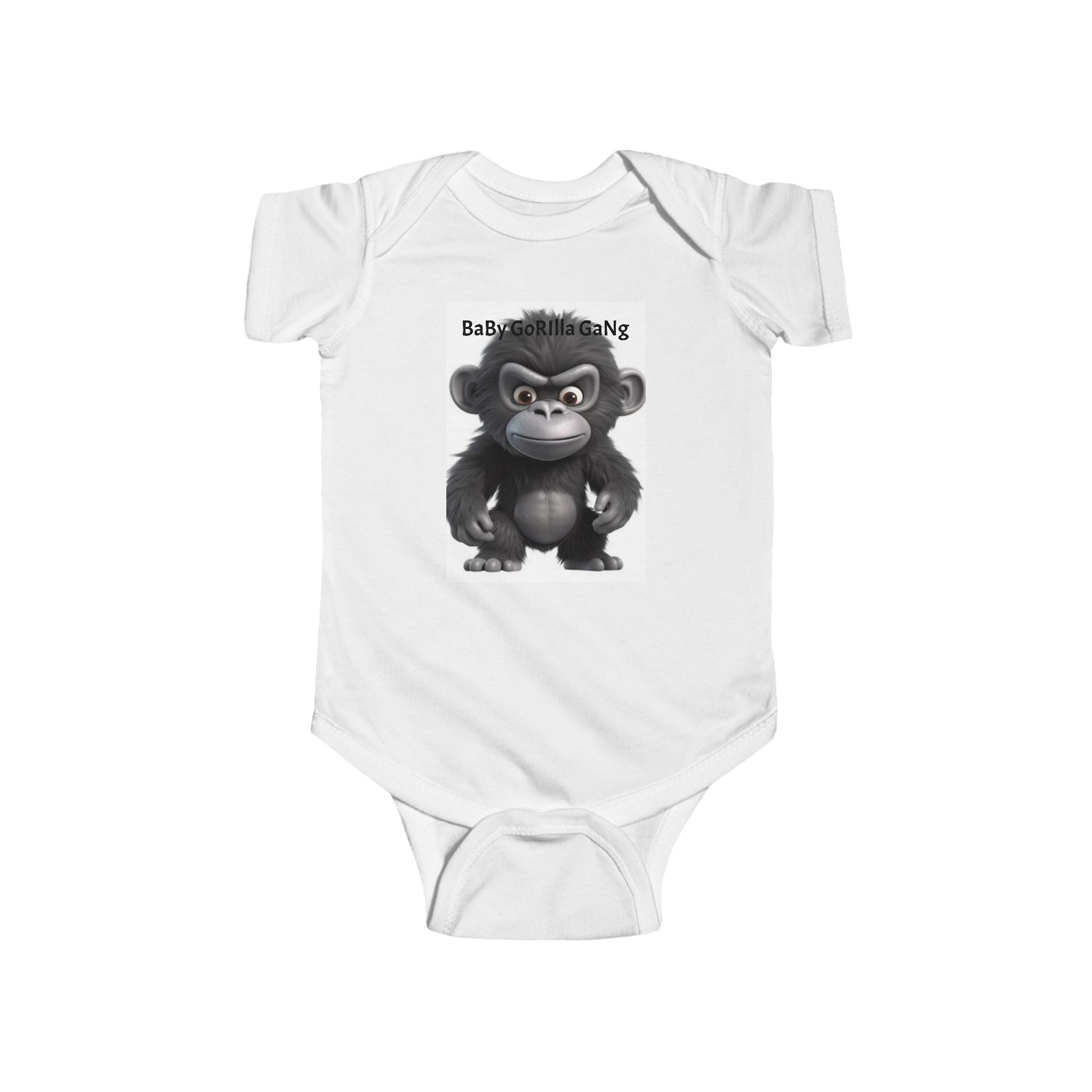 Baby Bodysuit — Cute Cartoon Gorilla Infant Onesie