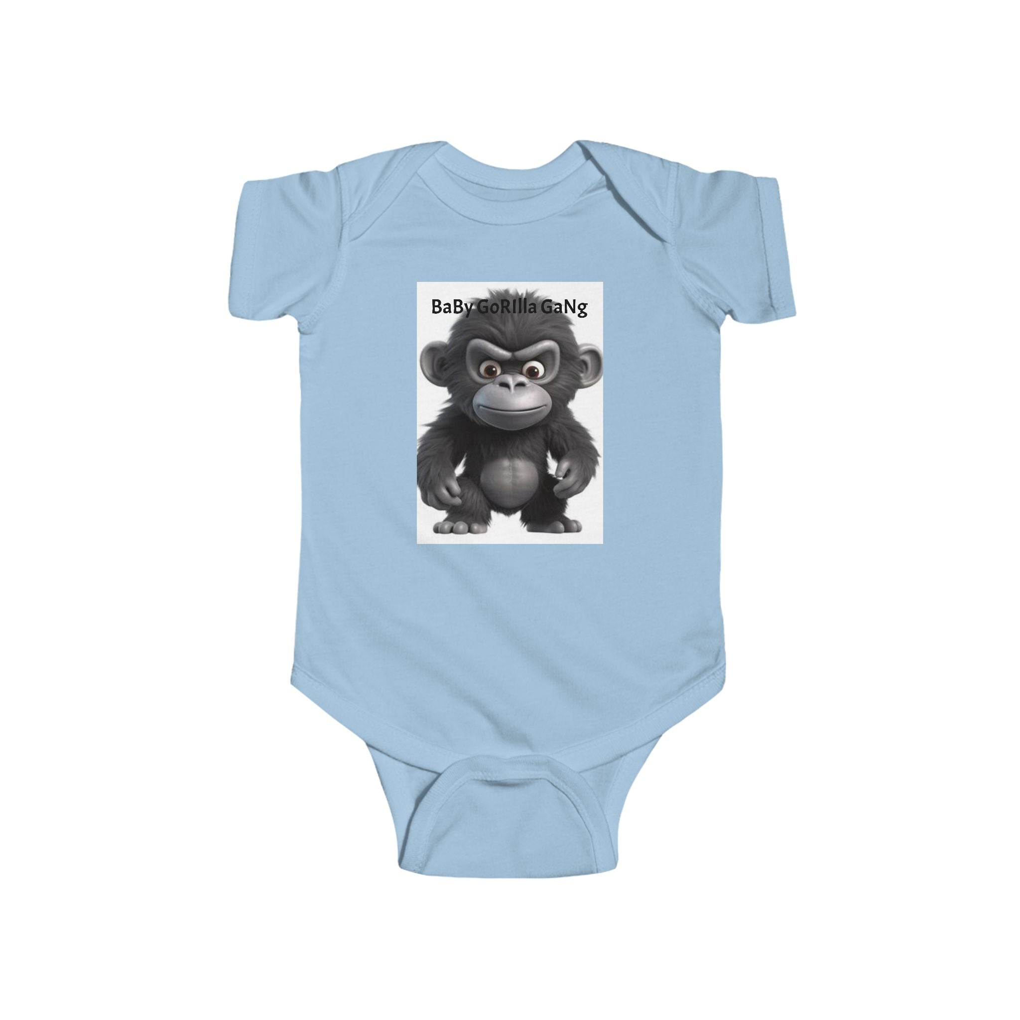 Baby Bodysuit — Cute Cartoon Gorilla Infant Onesie