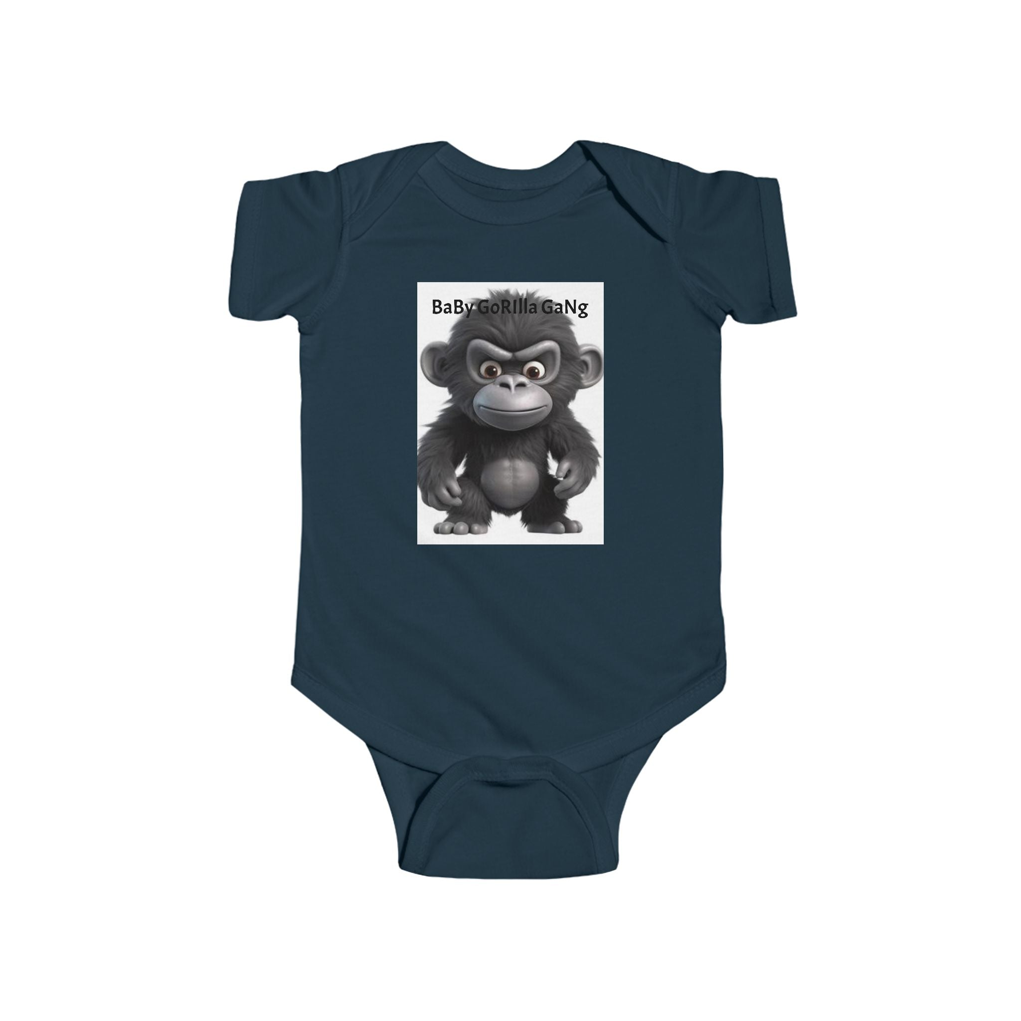Baby Bodysuit — Cute Cartoon Gorilla Infant Onesie