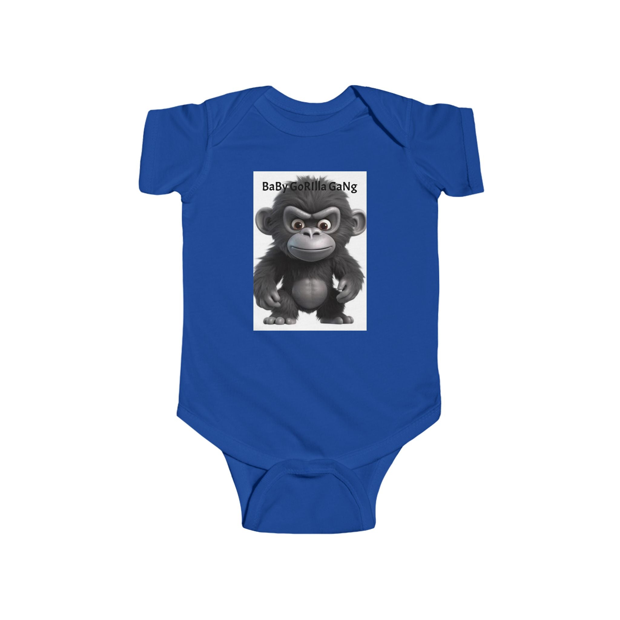 Baby Bodysuit — Cute Cartoon Gorilla Infant Onesie