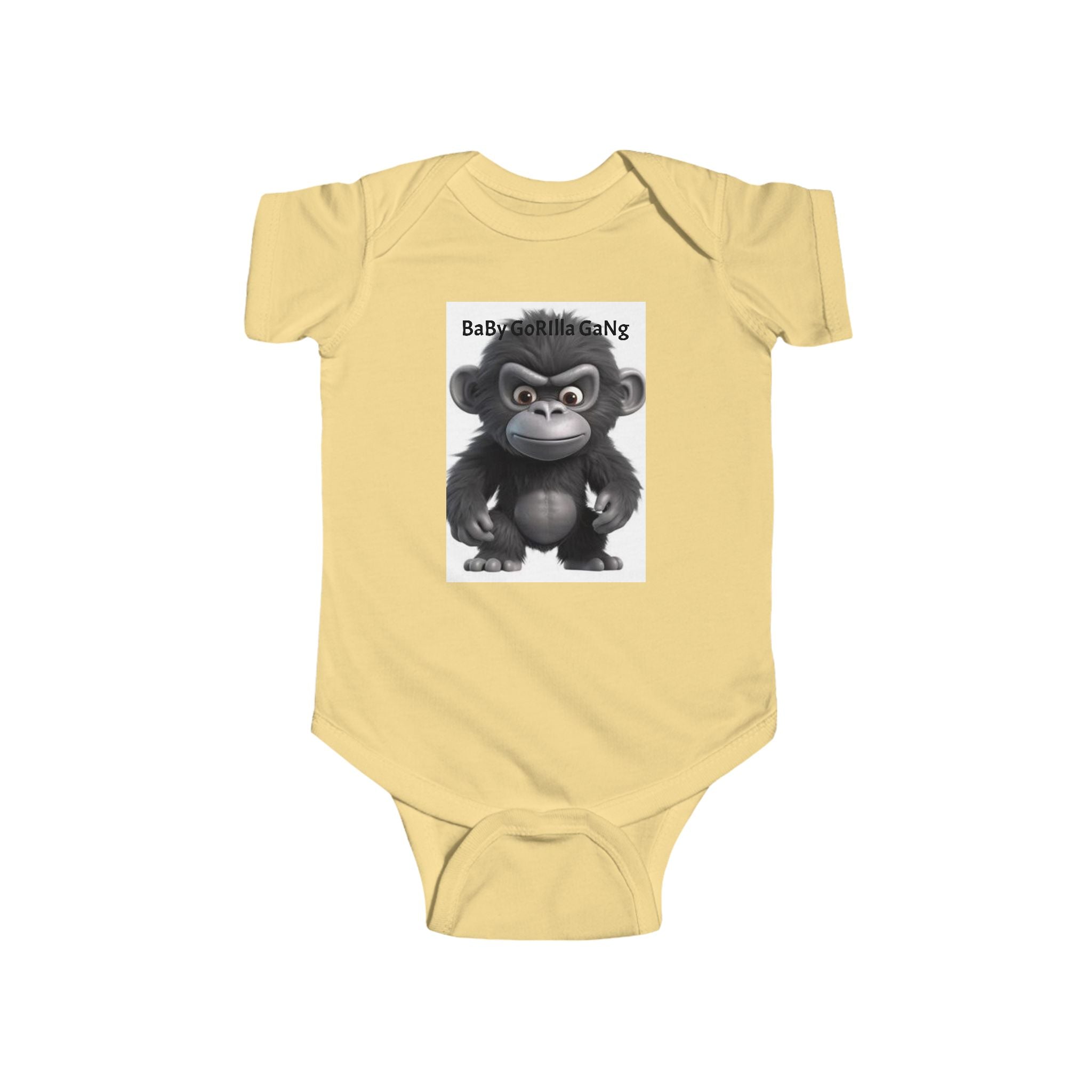 Baby Bodysuit — Cute Cartoon Gorilla Infant Onesie