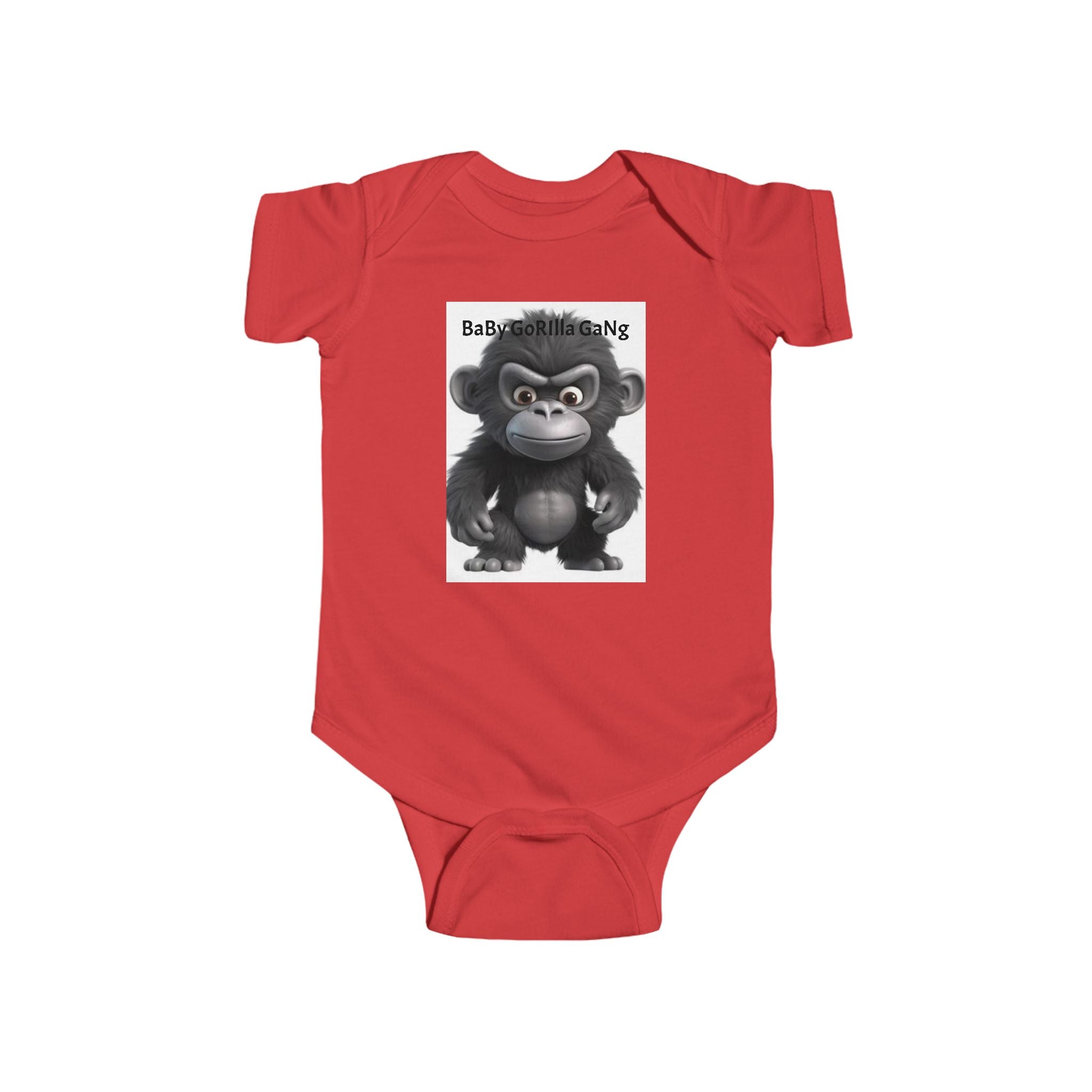 Baby Bodysuit — Cute Cartoon Gorilla Infant Onesie