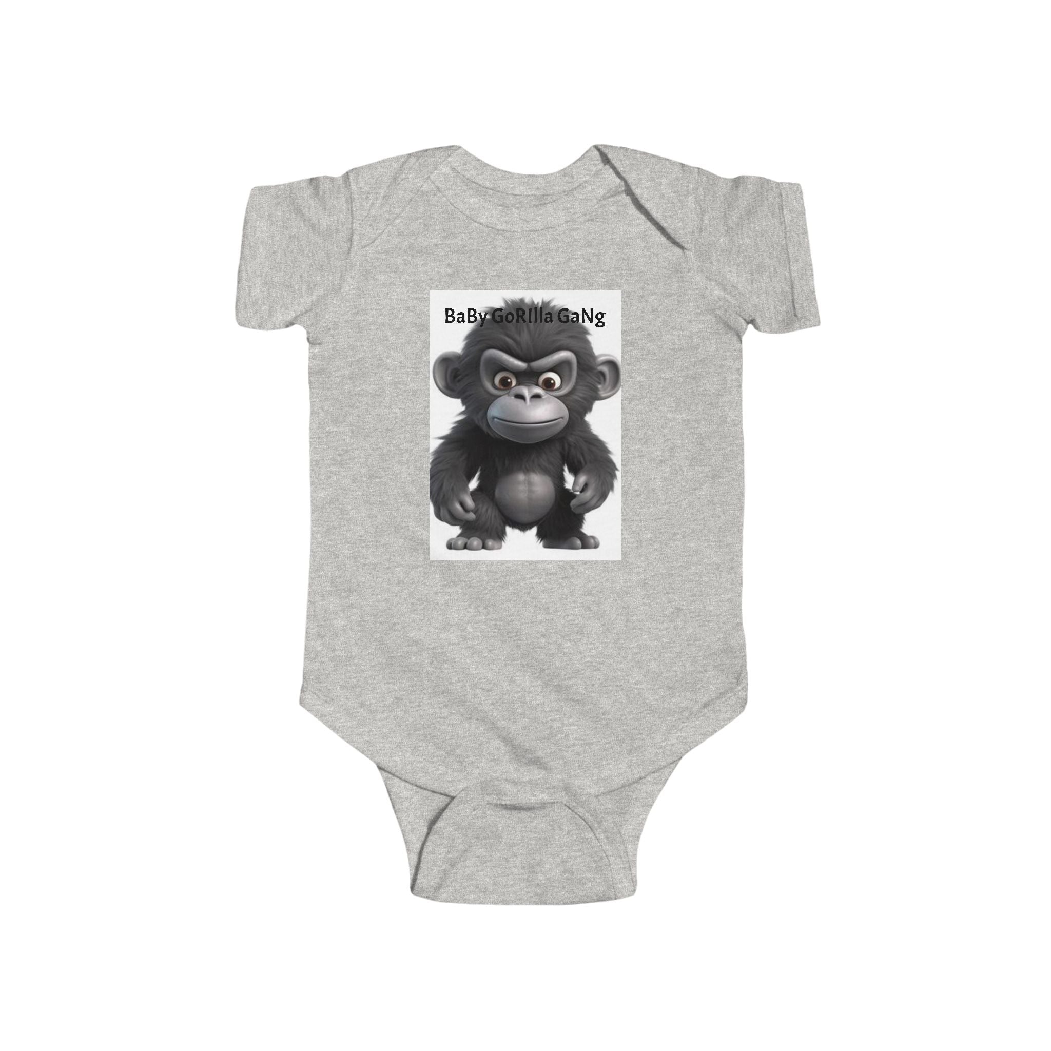 Baby Bodysuit — Cute Cartoon Gorilla Infant Onesie