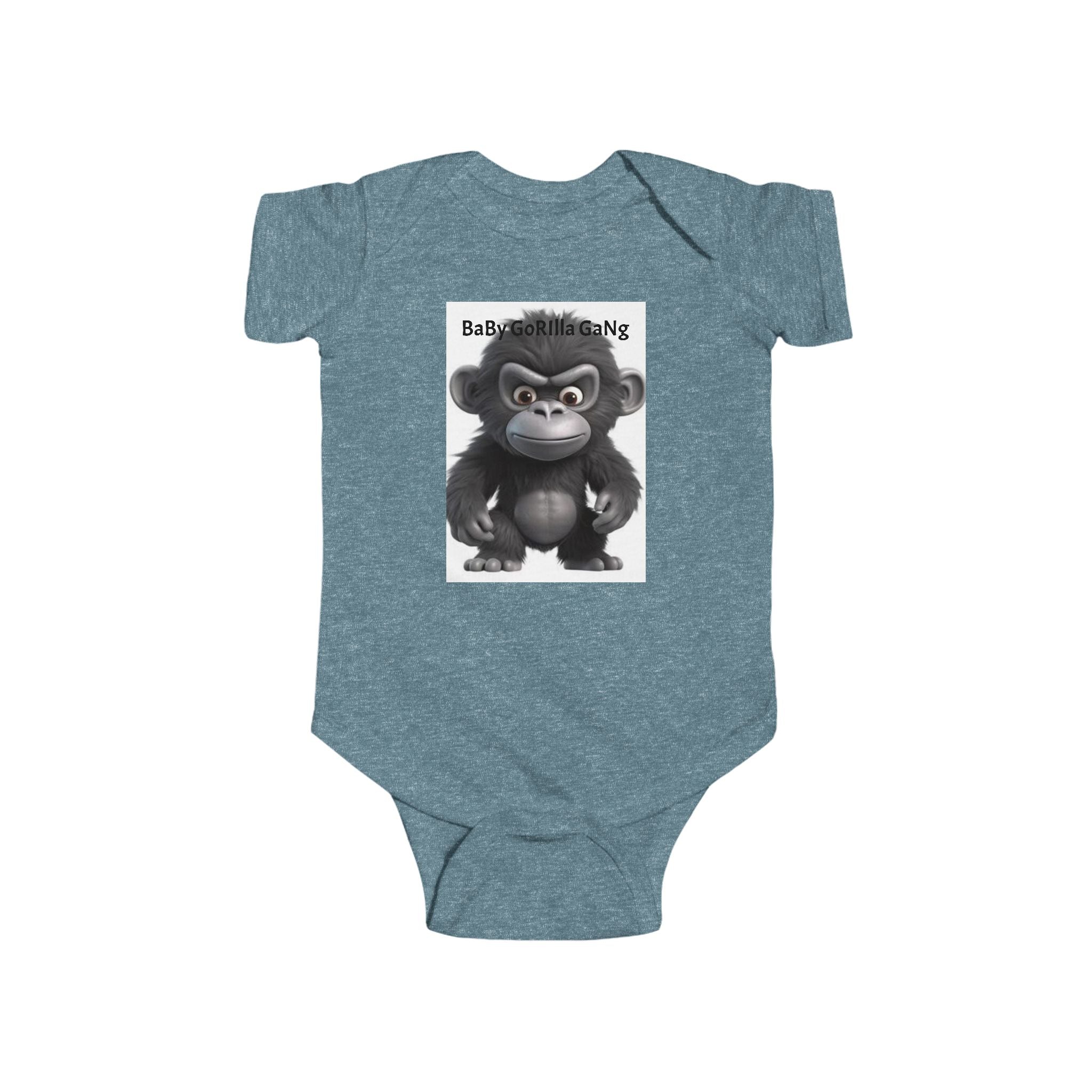 Baby Bodysuit — Cute Cartoon Gorilla Infant Onesie