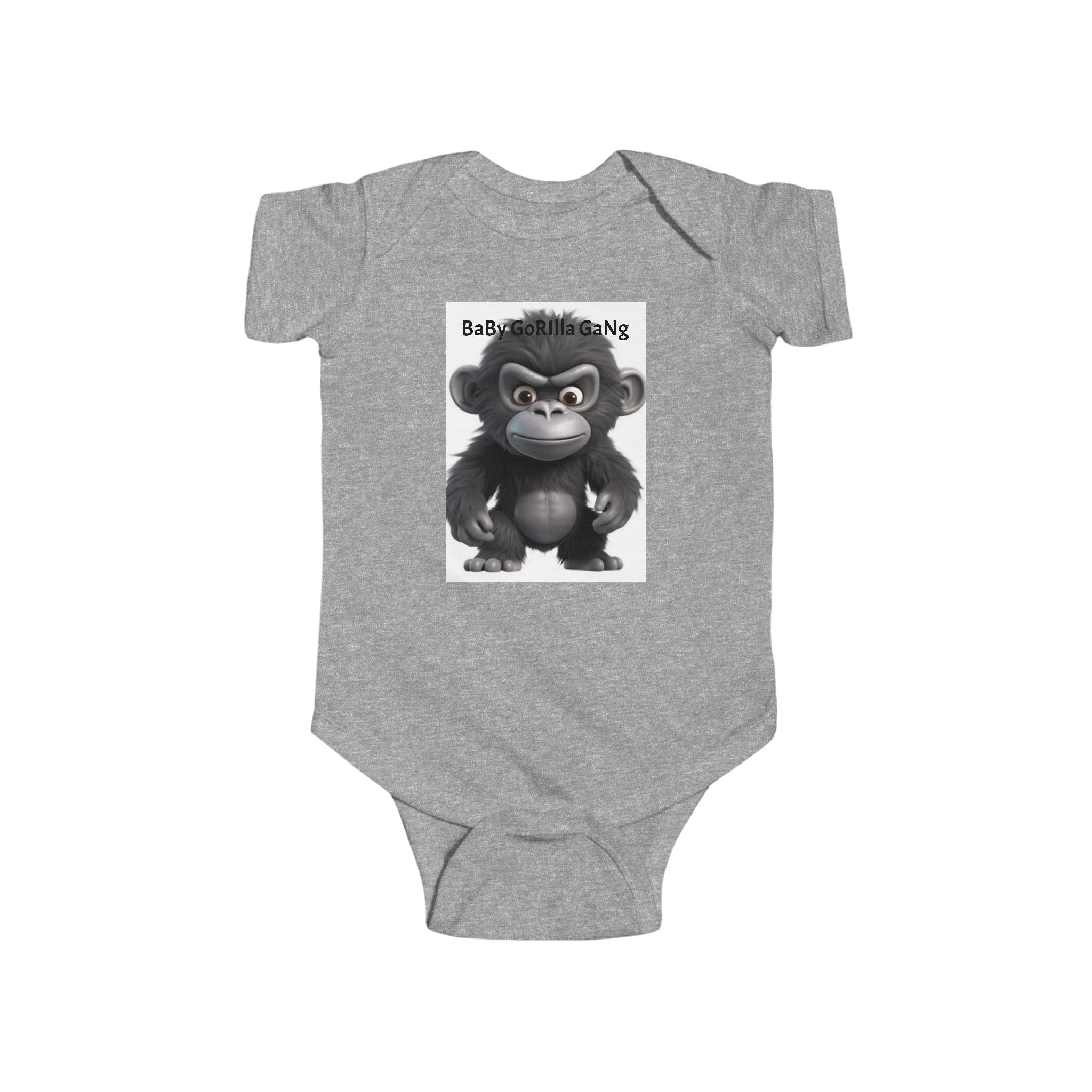 Baby Bodysuit — Cute Cartoon Gorilla Infant Onesie