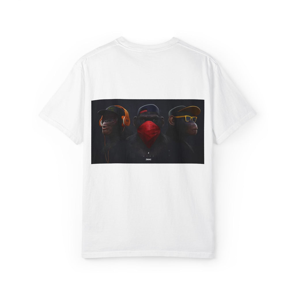 Triple Monkey Portrait T-Shirt — Stylish Primate Graphic Tee