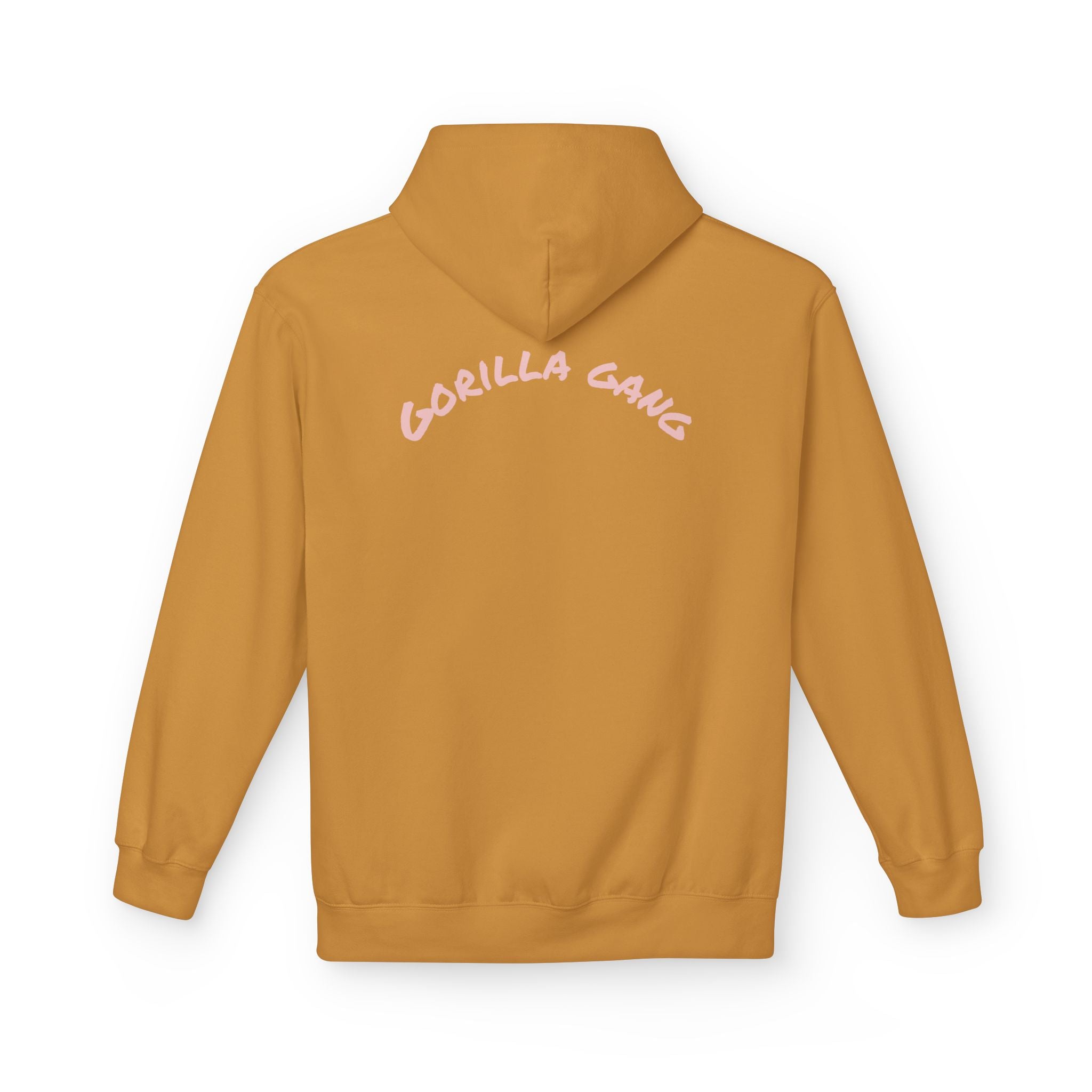 Cute Pink Gorilla Hoodie — "Gorilla Gang" Graphic Pullover