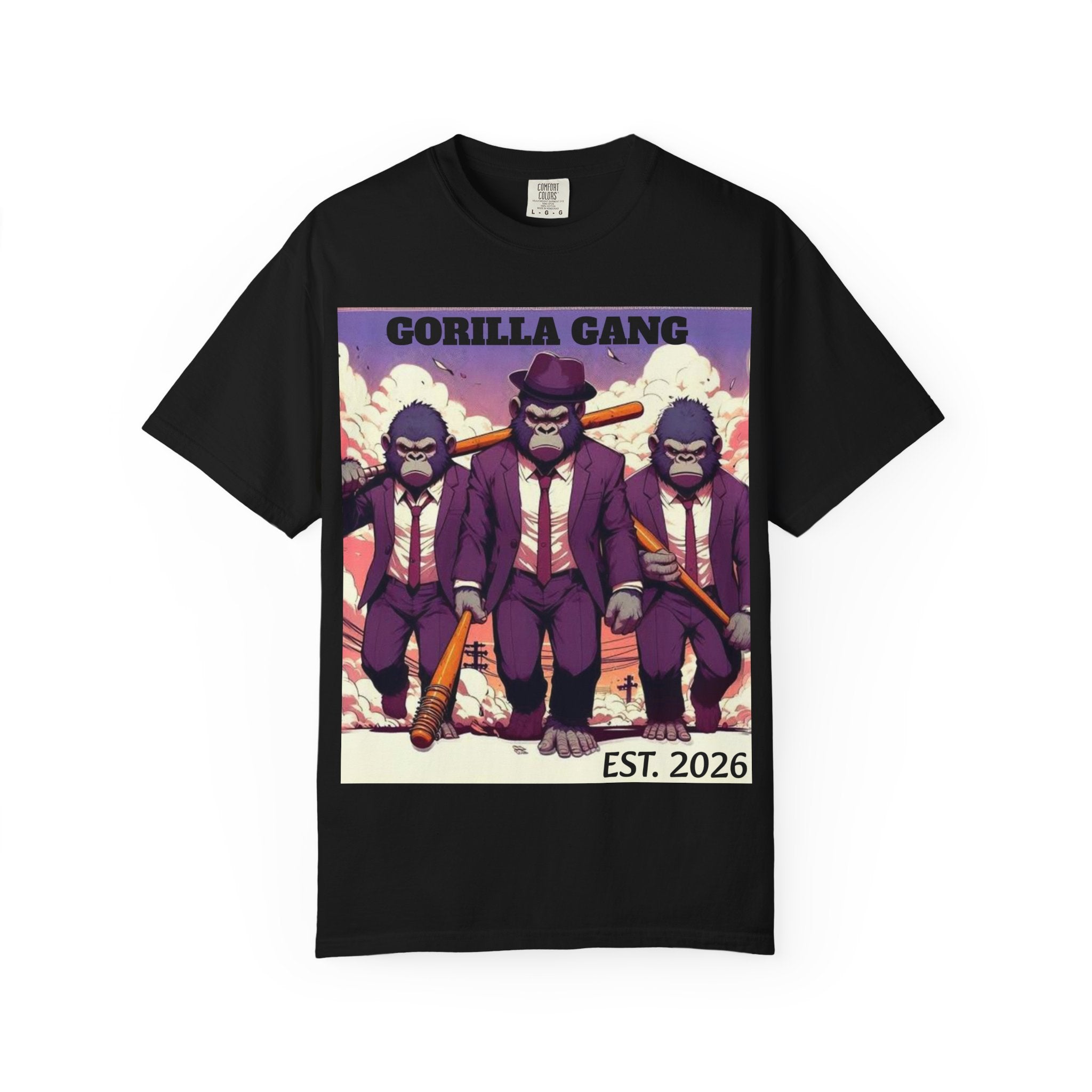 Gorilla Gangsters Graphic T-Shirt — Vintage Mob Ape Illustration