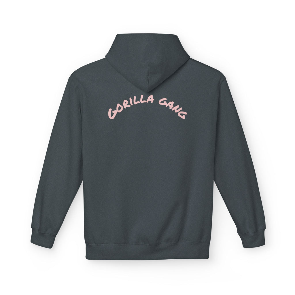 Cute Pink Gorilla Hoodie — "Gorilla Gang" Graphic Pullover