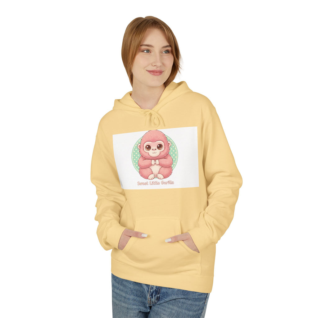 Cute Pink Gorilla Hoodie — "Gorilla Gang" Graphic Pullover