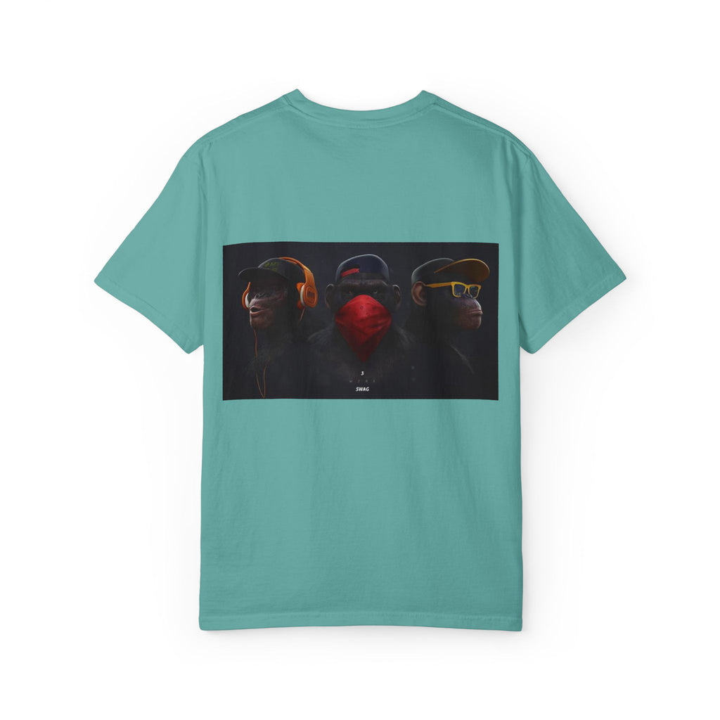 Triple Monkey Portrait T-Shirt — Stylish Primate Graphic Tee