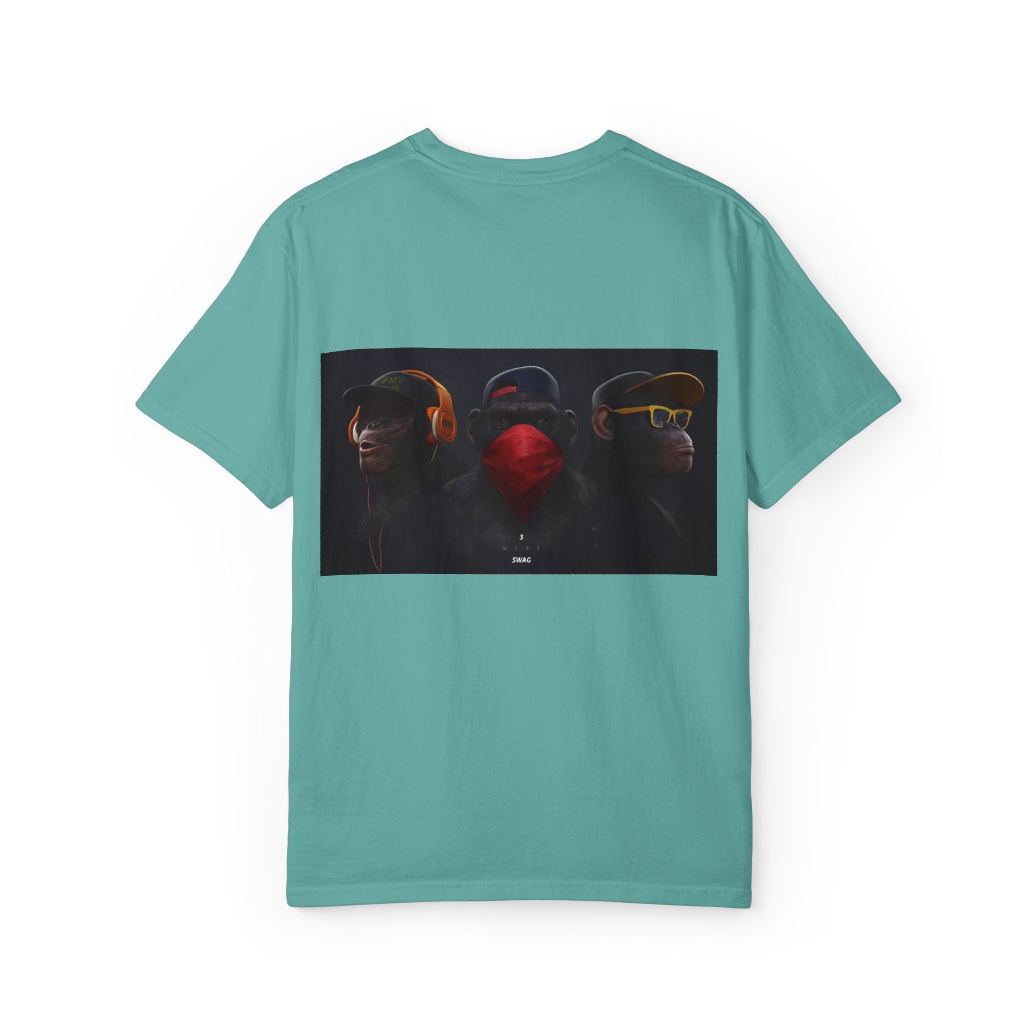 Triple Monkey Portrait T-Shirt — Stylish Primate Graphic Tee